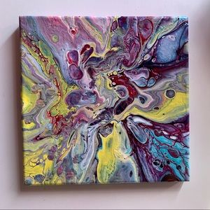 “Daisy” Original Pour Painting on Canvas